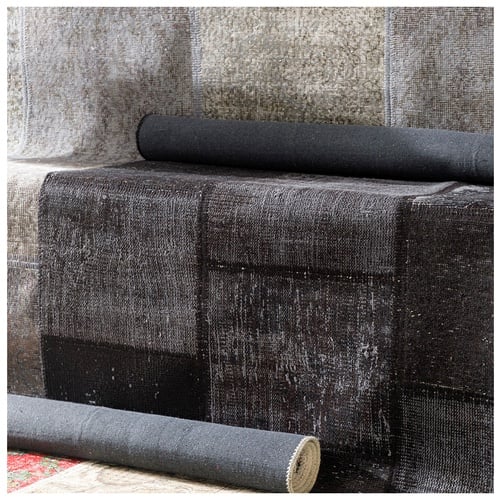 LIMA KOYU GRİ EL DİKİŞİ  PATCHWORK HALI 200x300 CM