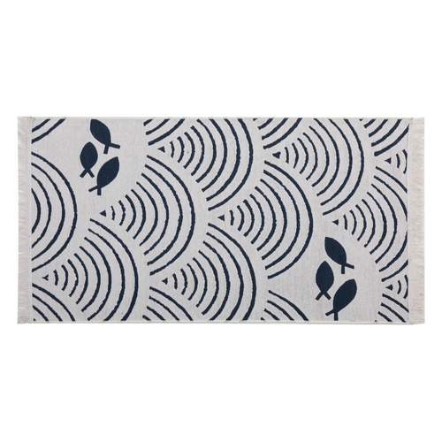  LARISSA WAVE ÇİFT TARAFLI KİLİM LACİVERT BEYAZ 80X150