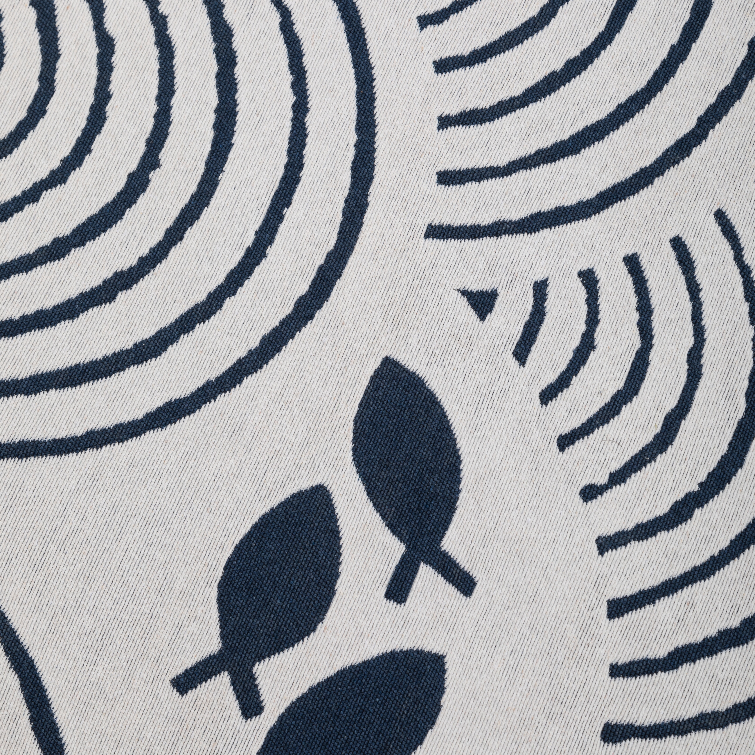 LARISSA WAVE ÇİFT TARAFLI KİLİM LACİVERT BEYAZ 80X150