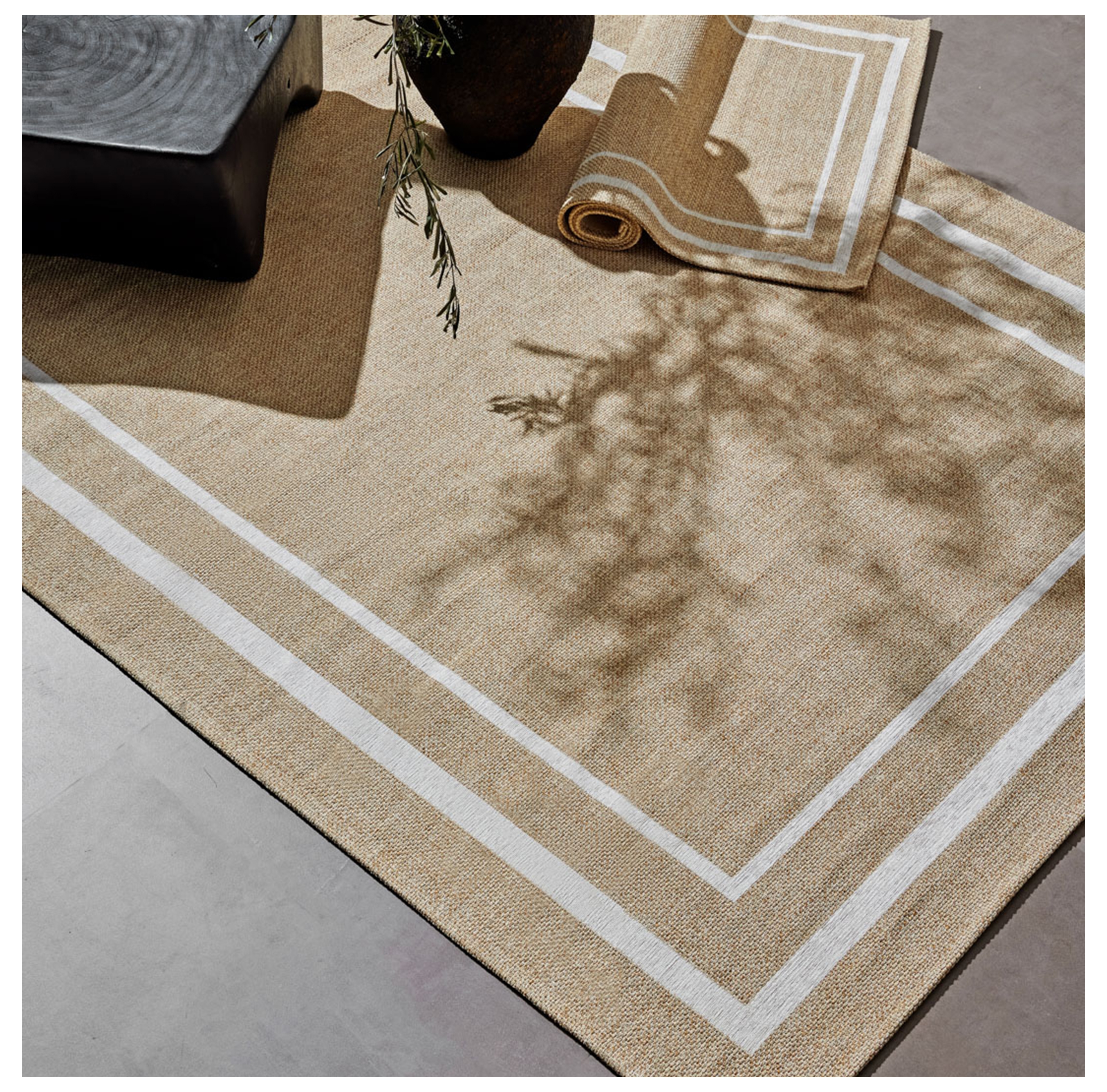 KATERINI HALI BORDÜRLÜ AÇIK BEJ 160X230