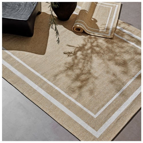  KATERINI HALI BORDÜRLÜ AÇIK BEJ 160X230