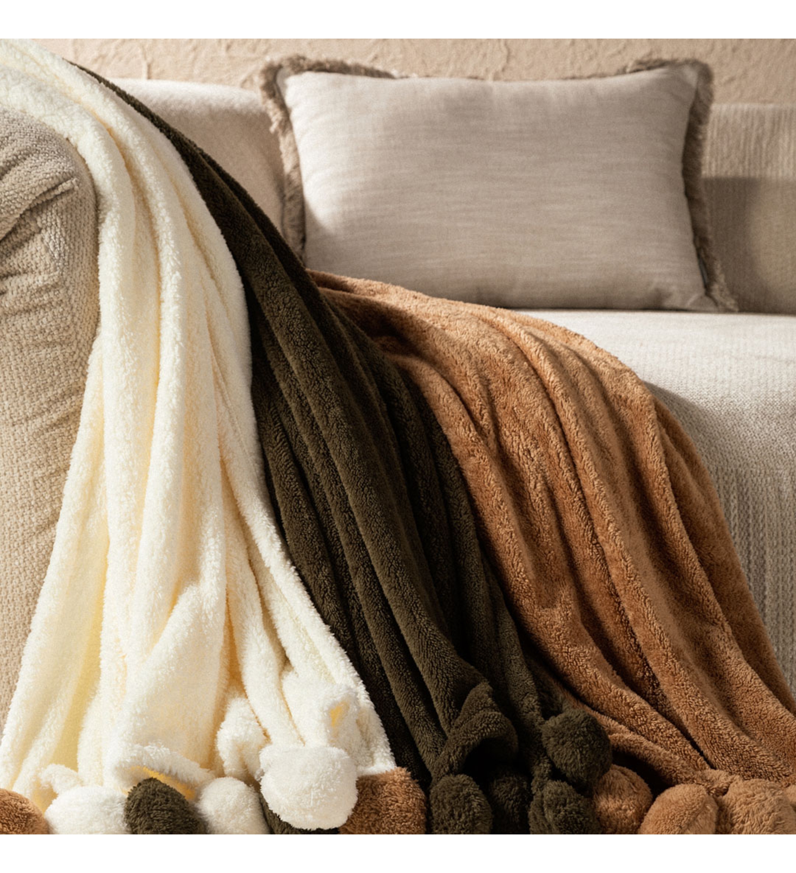 ALBA KIRLENT SAÇAKLI EKRU 40X60