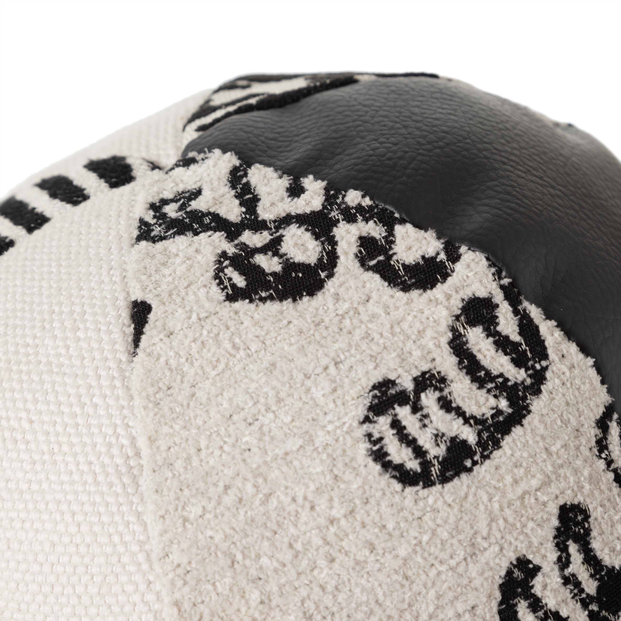 PAM YUVARLAK KIRLENT SİYAH BEYAZ 38CM