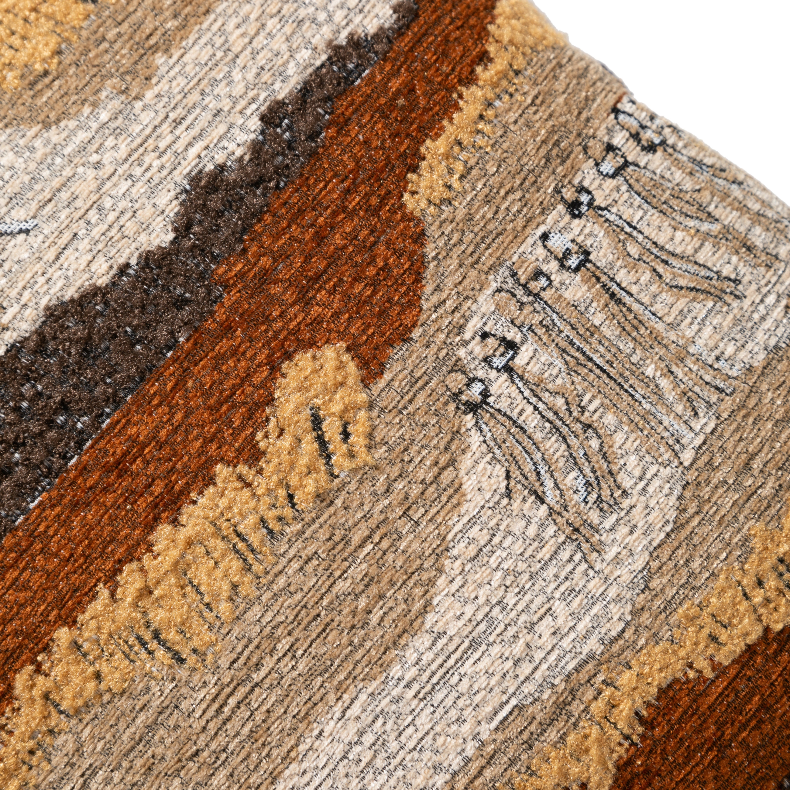 POLLIE KIRLENT TURUNCU KAHVE 45X45