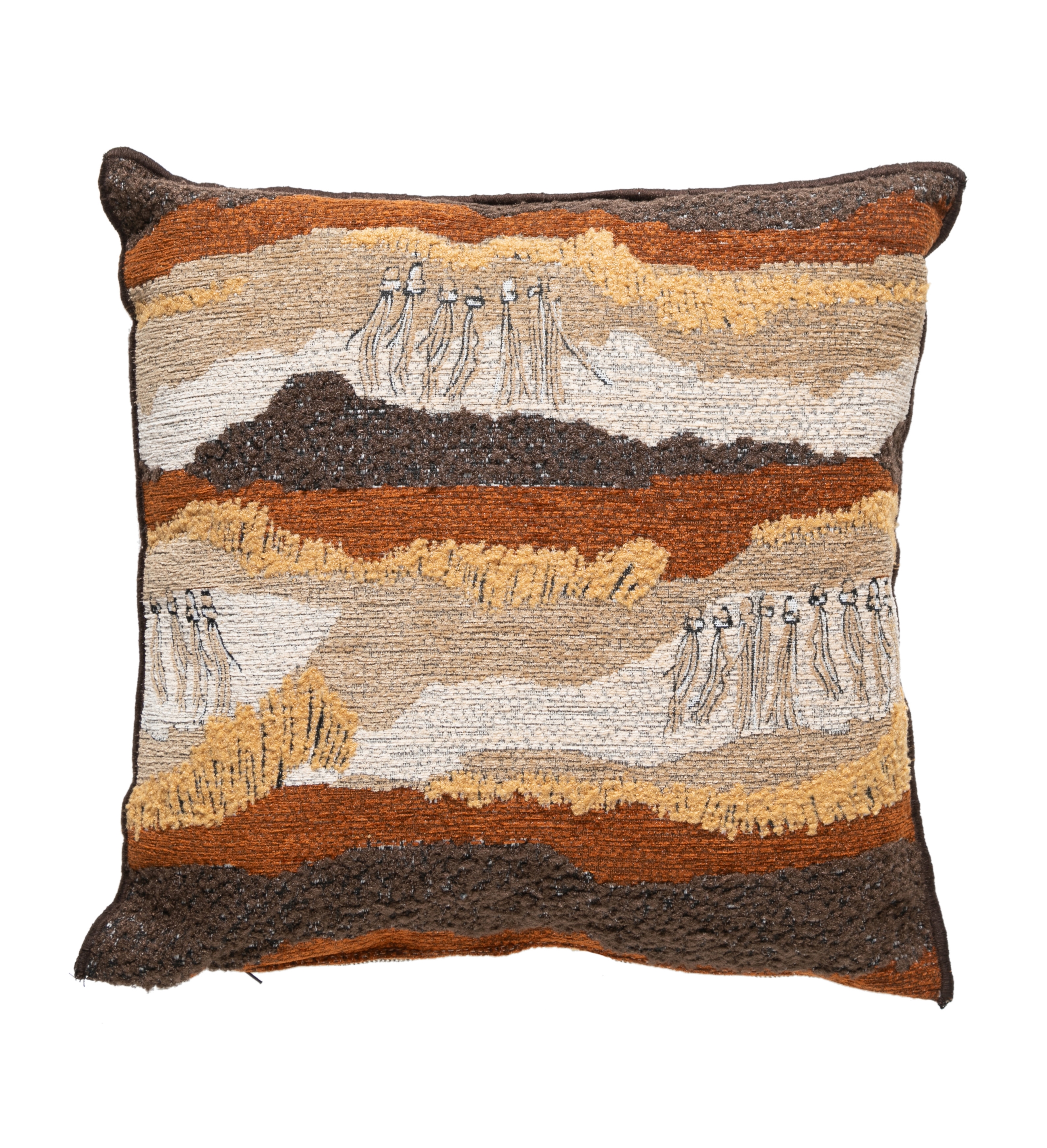 POLLIE KIRLENT TURUNCU KAHVE 45X45