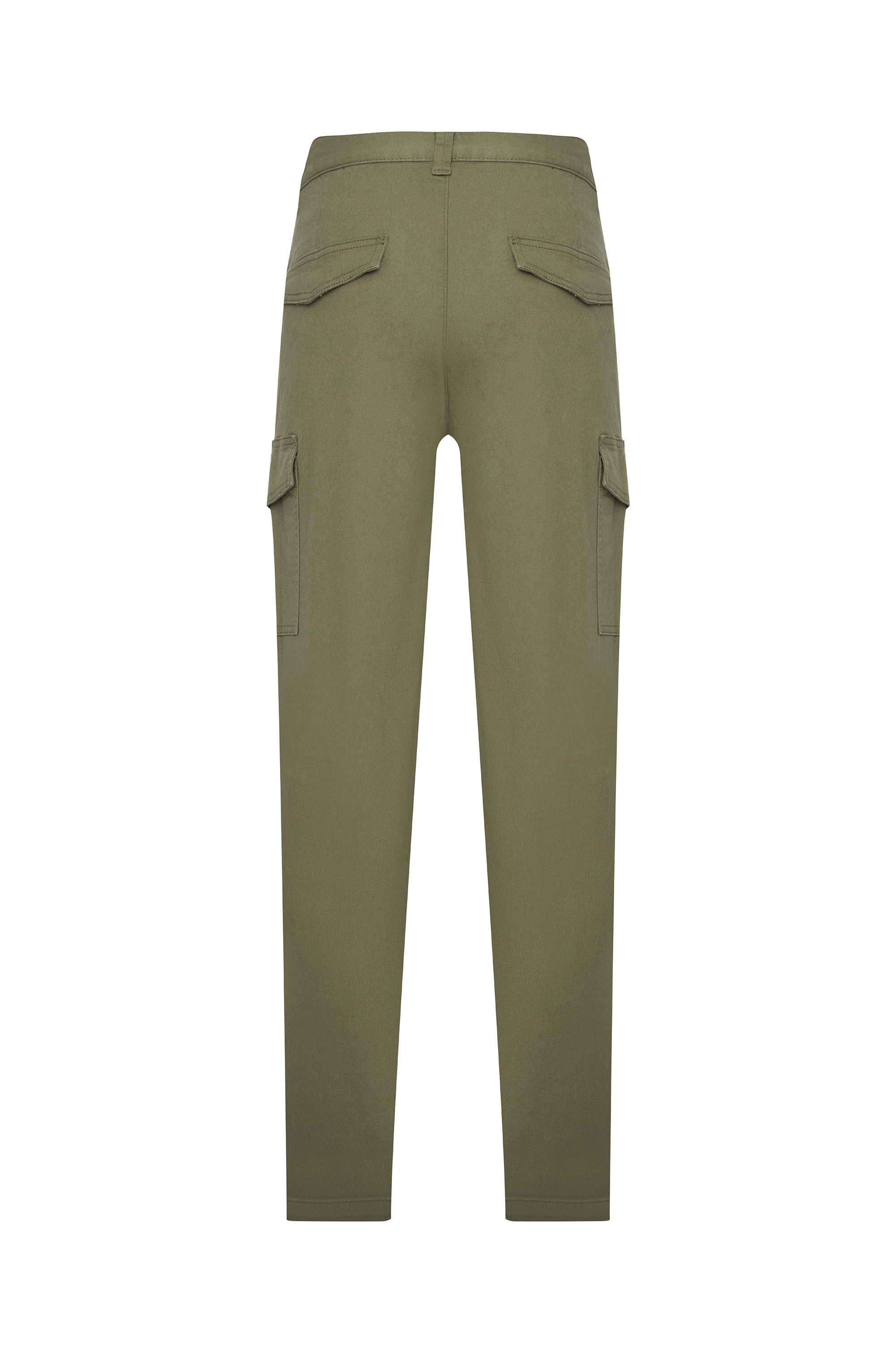 Erkek Haki Tapered Fit Cepli Pantolon