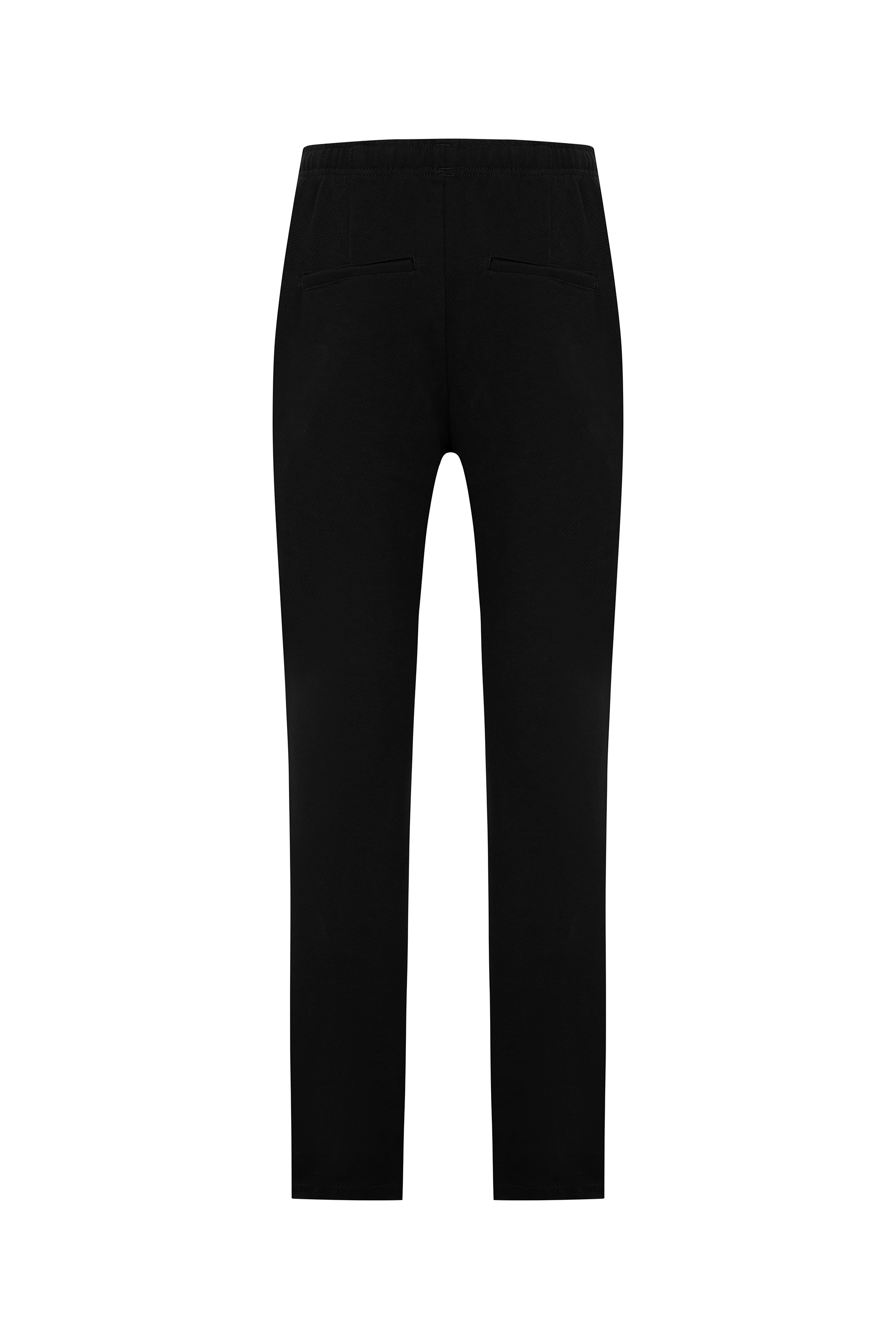 Erkek Siyah Straight Fit Beli Lastikli Pantolon
