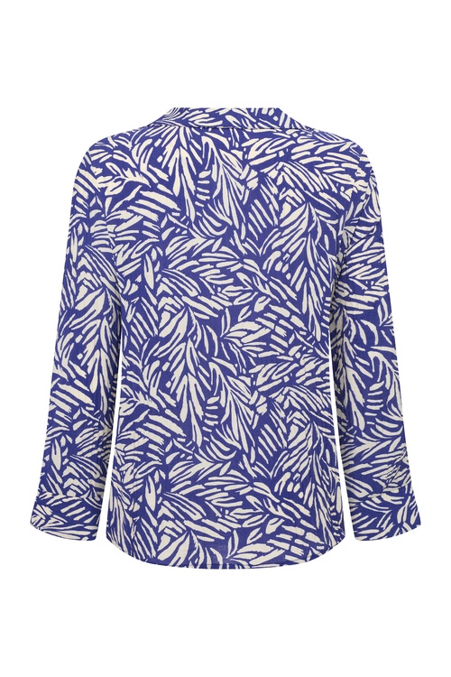  BASKILI V YAKA GÖMLEK BLUZ