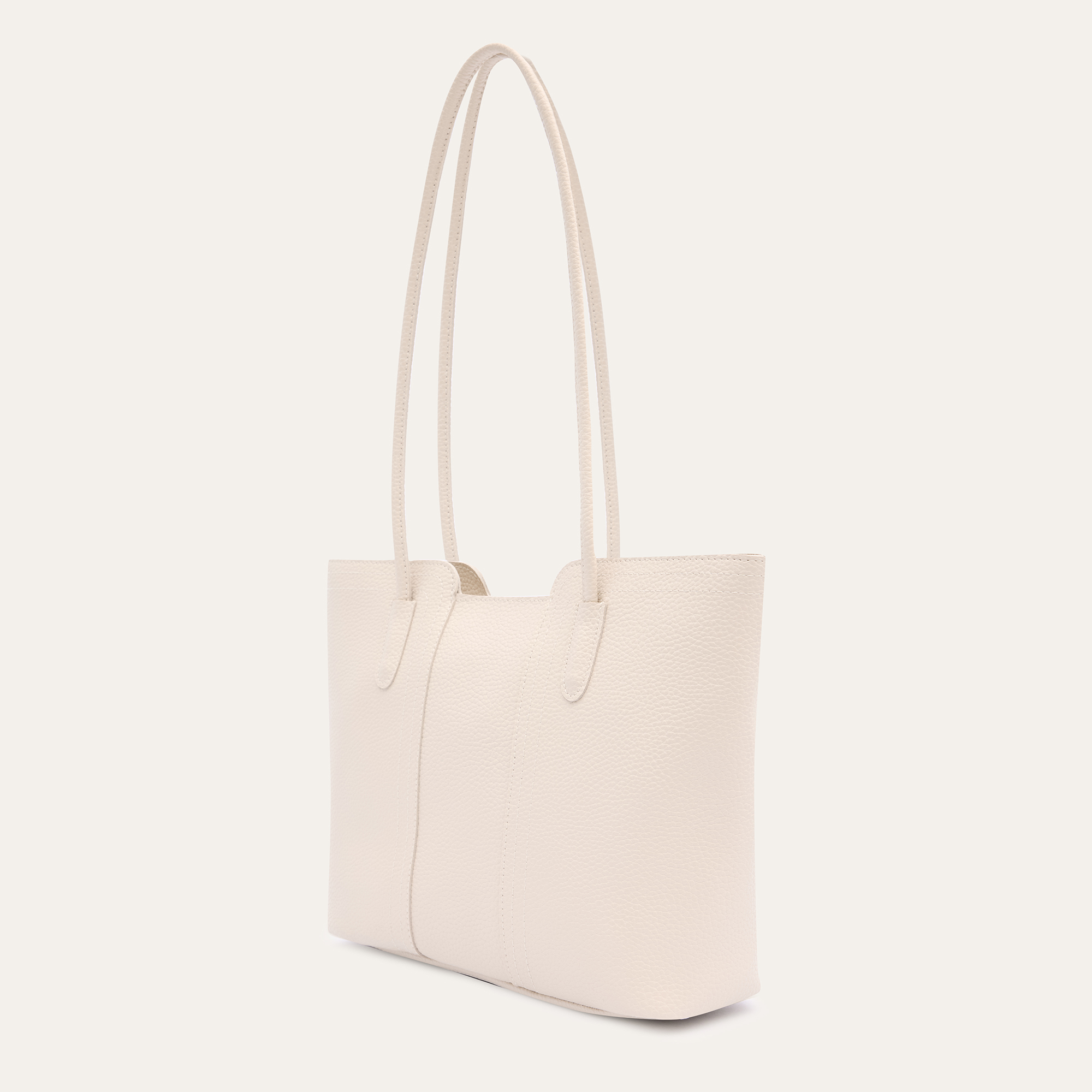 DİKİŞ DETAYLI DERİ GÖRÜNÜMLÜ EL ÇANTASI