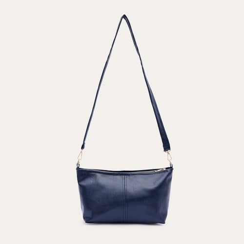  KIRIŞIK DERİ GÖRÜNÜMLÜ OMUZ ÇANTASI