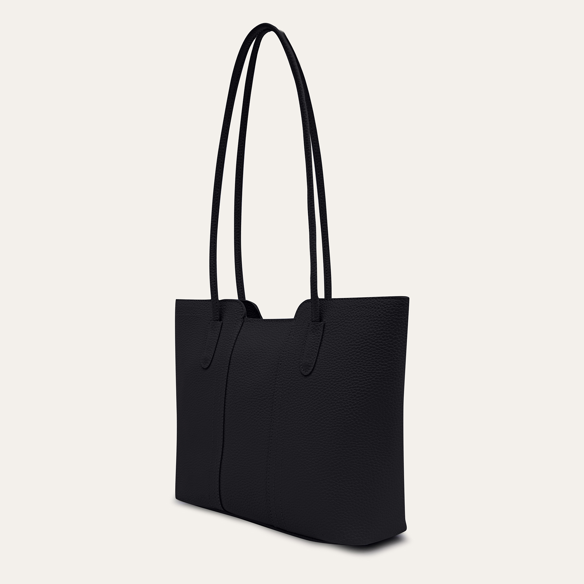 DİKİŞ DETAYLI DERİ GÖRÜNÜMLÜ EL ÇANTASI