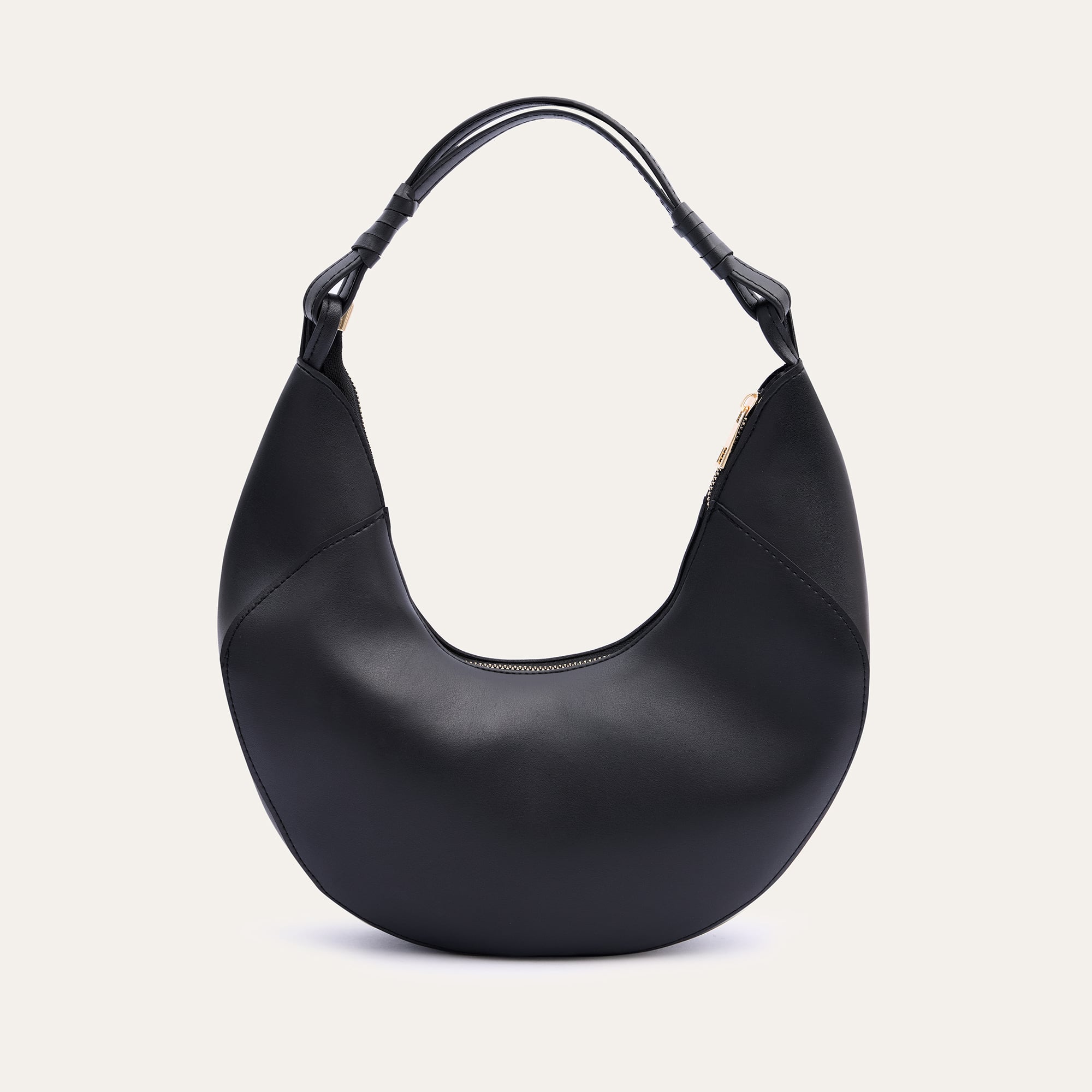 DERİ GÖRÜNÜMLÜ YARIM AY OMUZ ÇANTASI