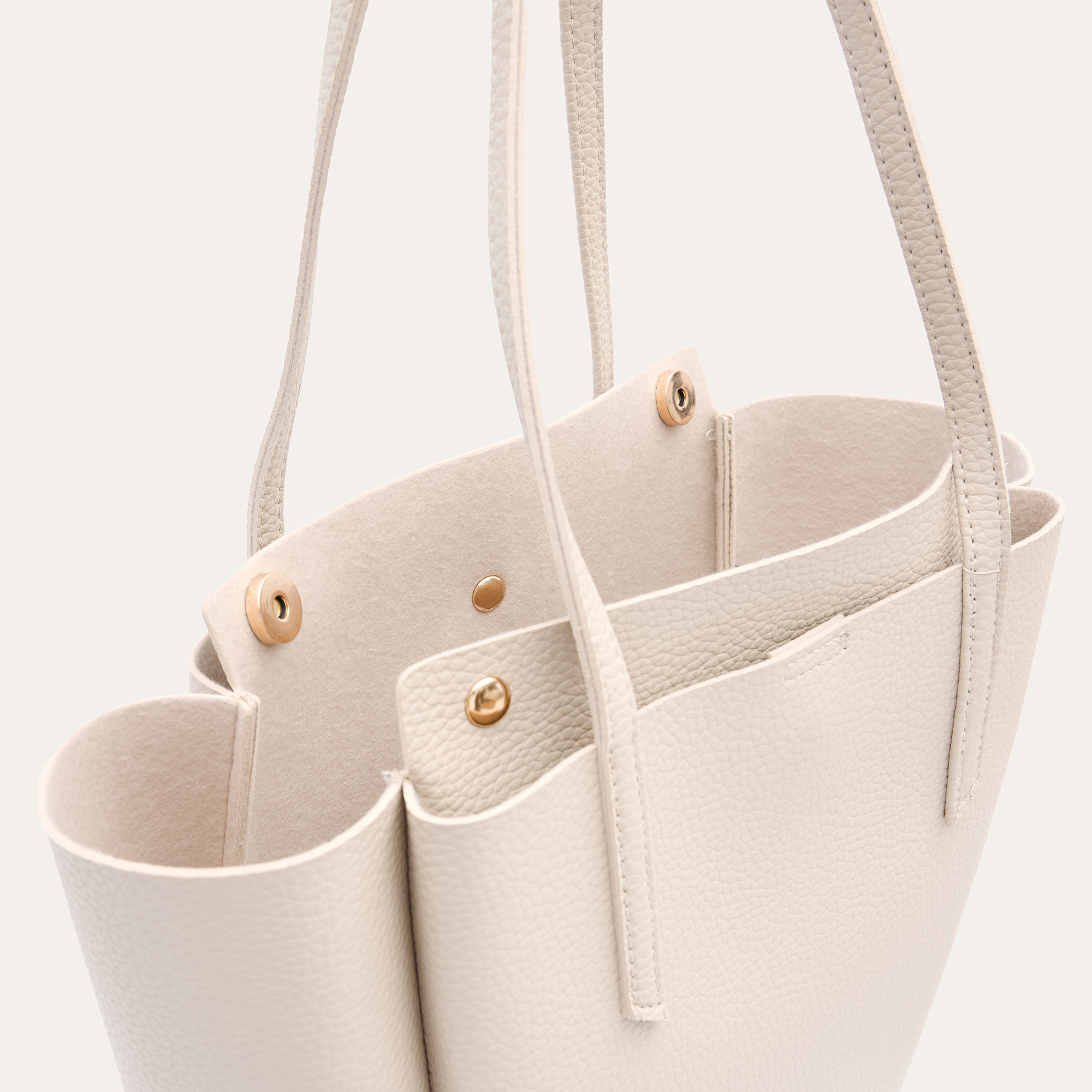 DERİ GÖRÜNÜMLÜ SHOPPER EL ÇANTASI