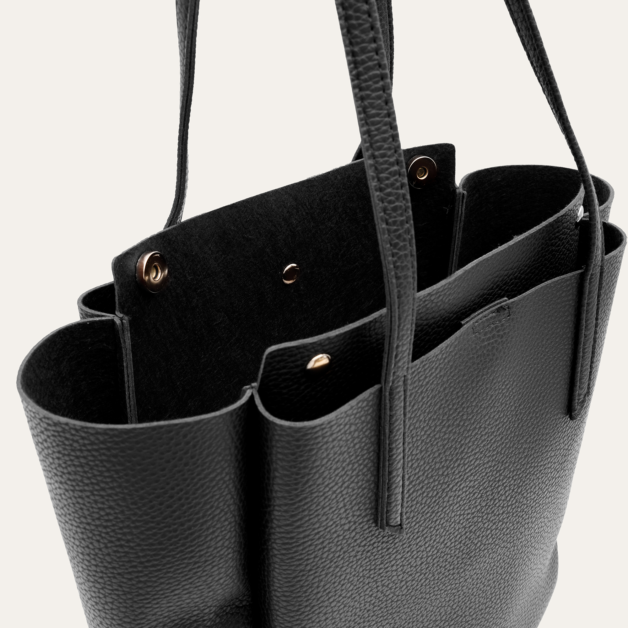 DERİ GÖRÜNÜMLÜ SHOPPER EL ÇANTASI