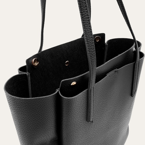  DERİ GÖRÜNÜMLÜ SHOPPER EL ÇANTASI