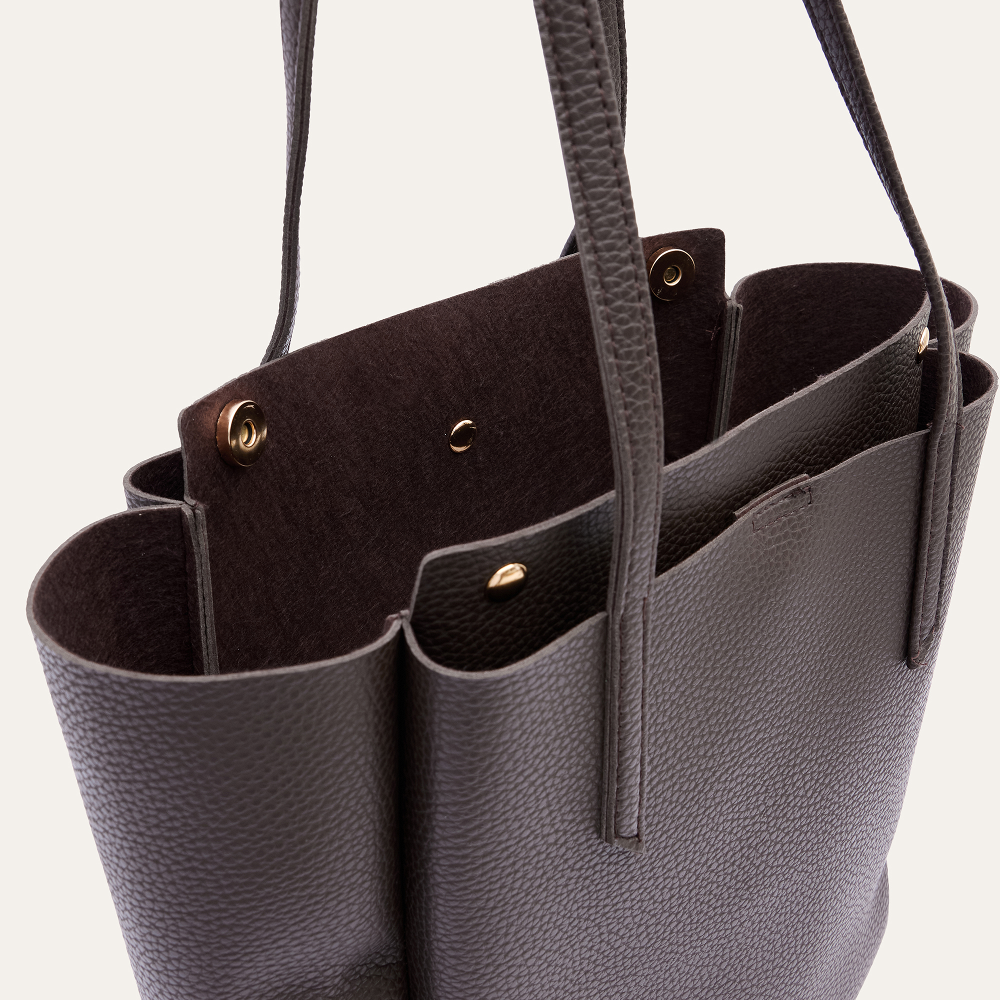 DERİ GÖRÜNÜMLÜ SHOPPER EL ÇANTASI