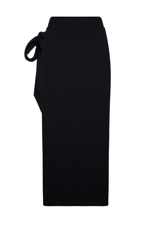  KRUVAZE BAĞLAMALI FİTİLLİ MİDİ ETEK