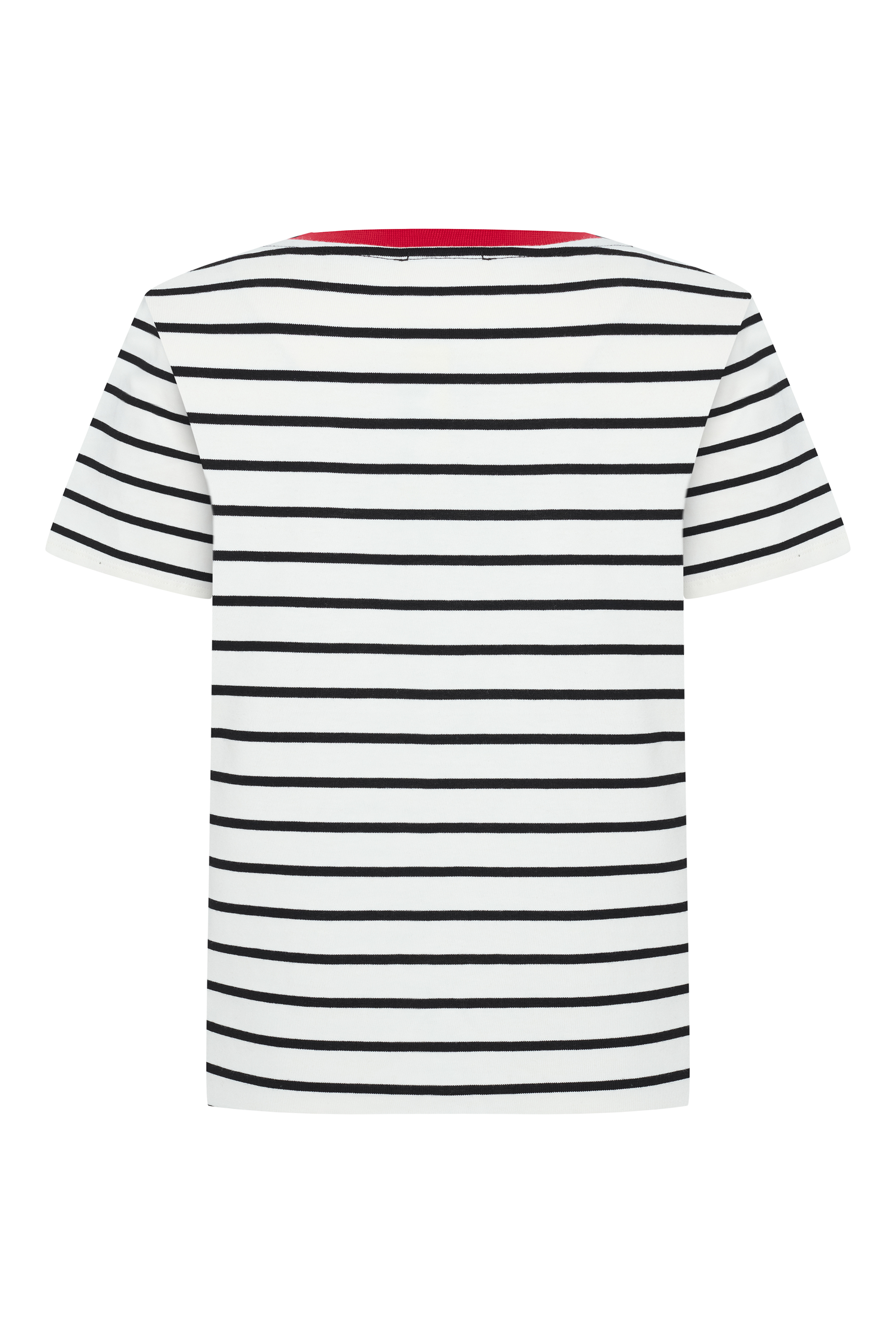 ÇİZGİLİ BİSİKLET YAKA KISA KOLLU T-SHIRT