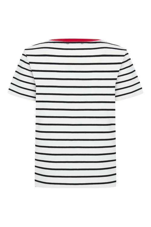  ÇİZGİLİ BİSİKLET YAKA KISA KOLLU T-SHIRT