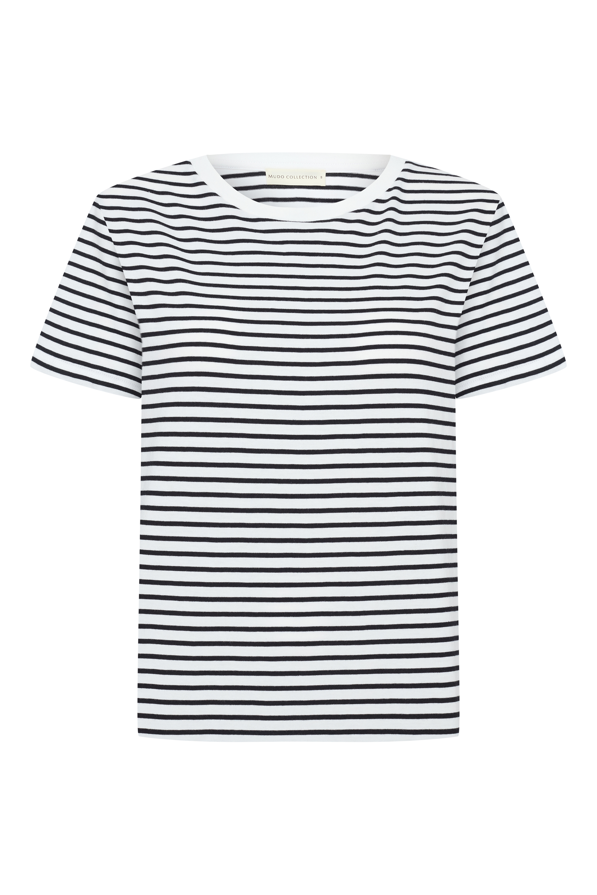 ÇİZGİLİ BİSİKLET YAKA KISA KOLLU T-SHIRT