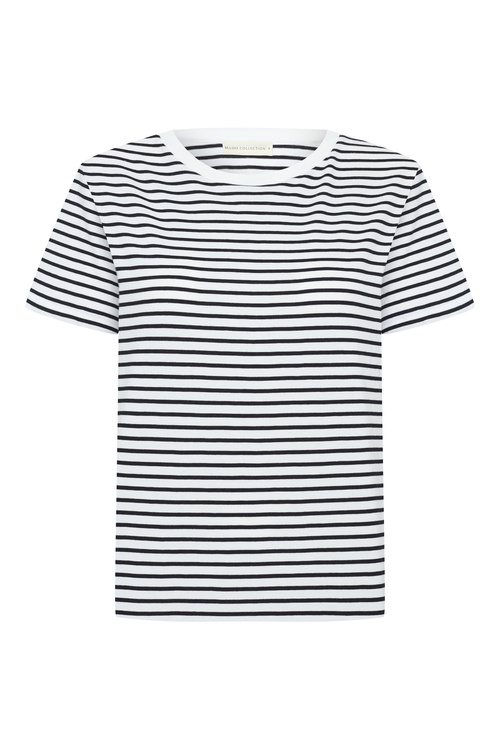  ÇİZGİLİ BİSİKLET YAKA KISA KOLLU T-SHIRT