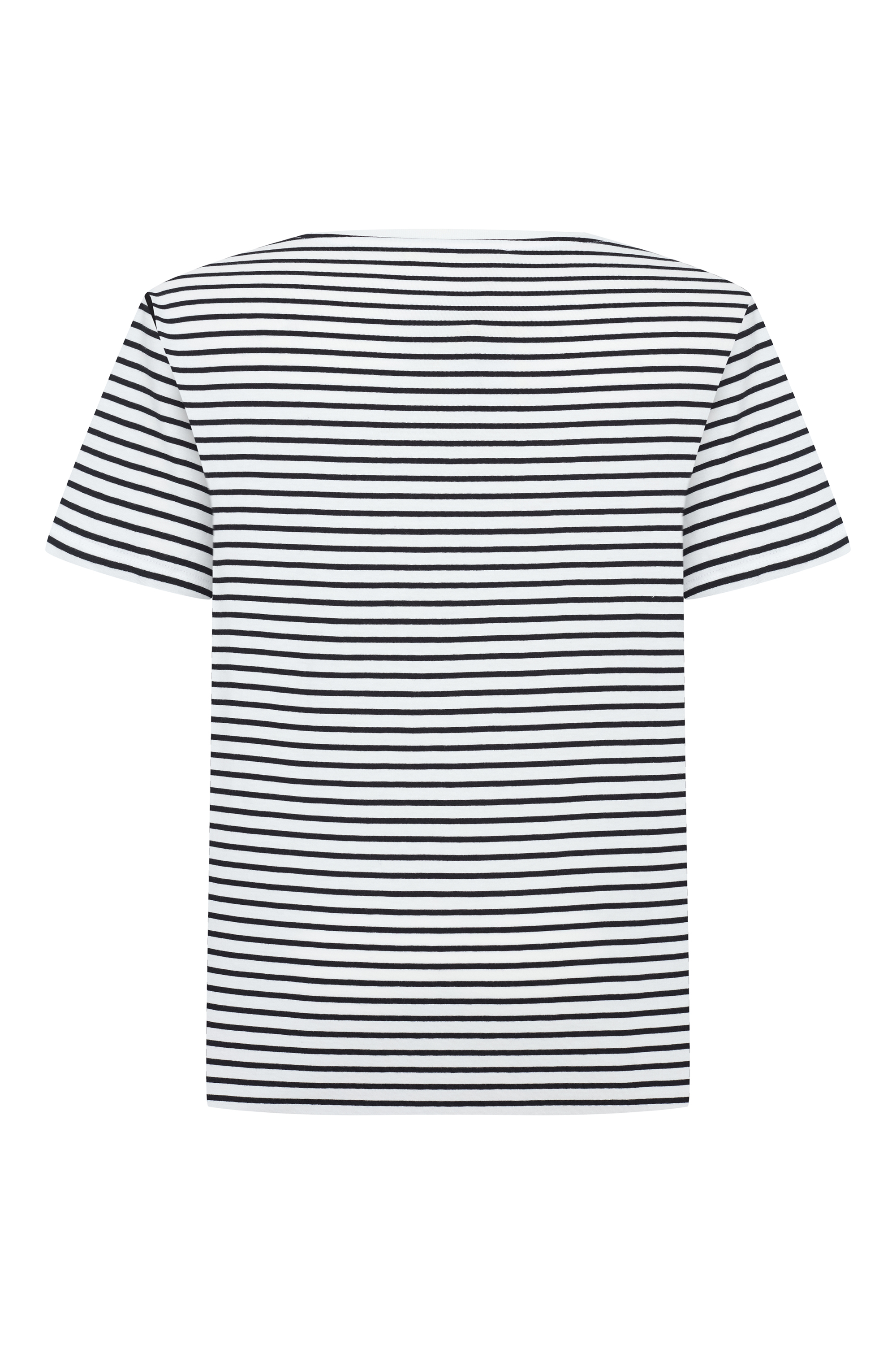 ÇİZGİLİ BİSİKLET YAKA KISA KOLLU T-SHIRT