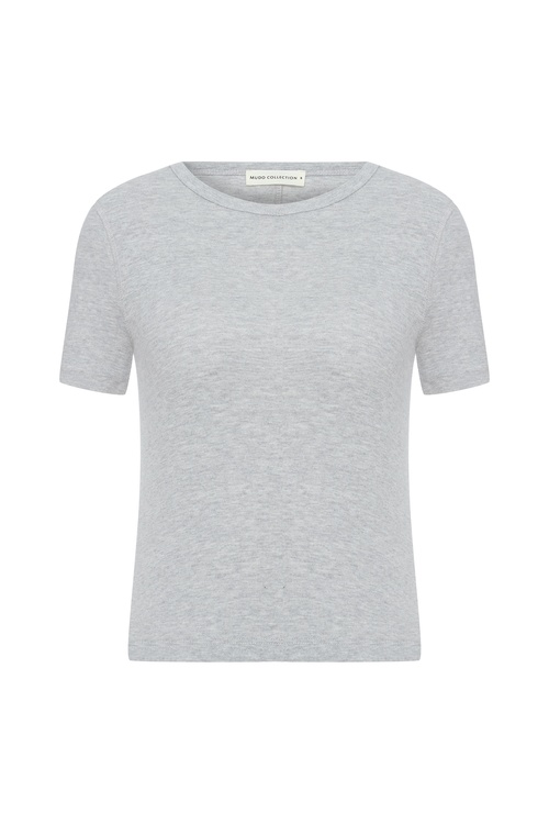  BİSİKLET YAKA FITTED KISA KOLLU T-SHIRT