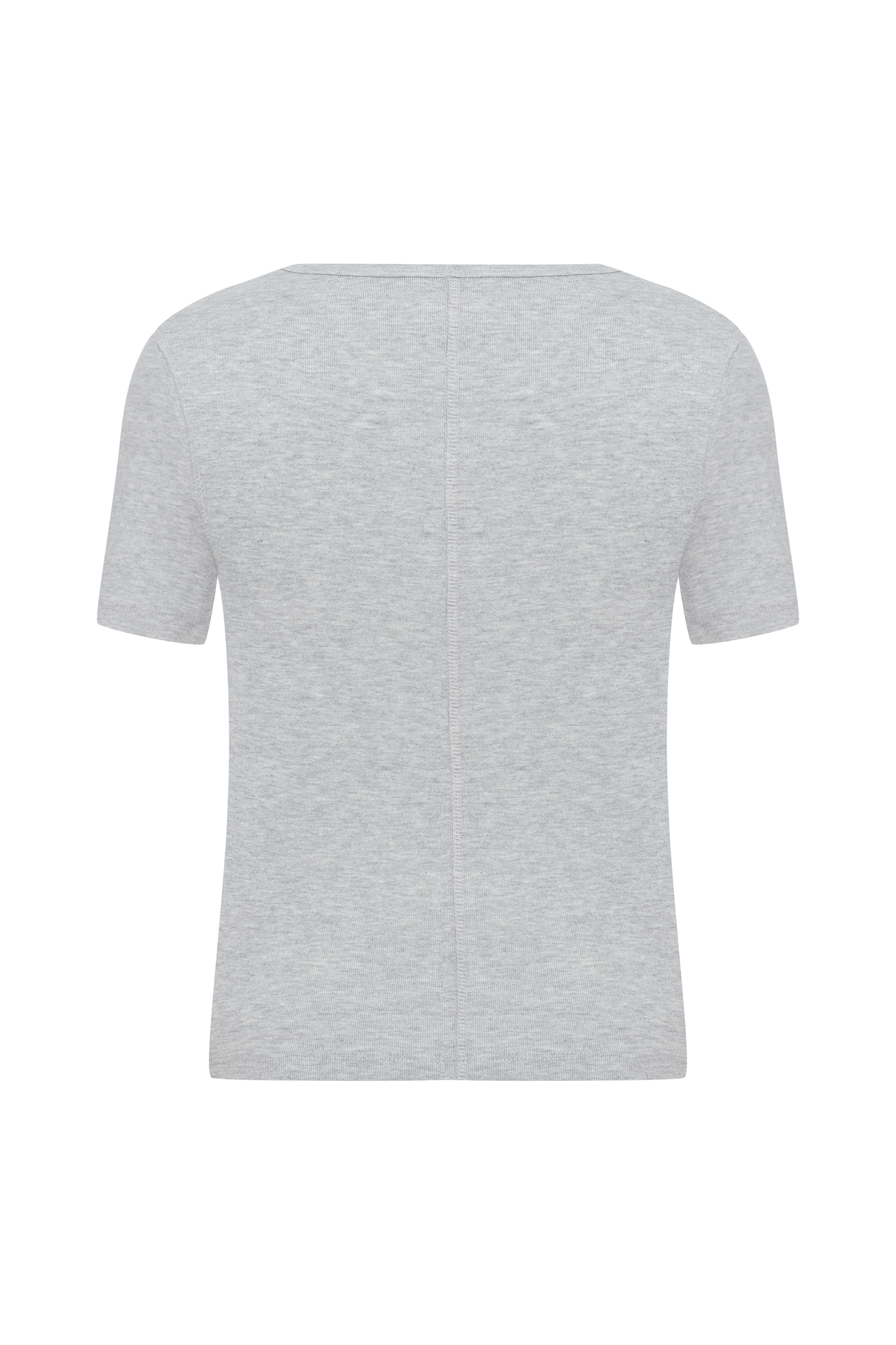 BİSİKLET YAKA FITTED KISA KOLLU T-SHIRT