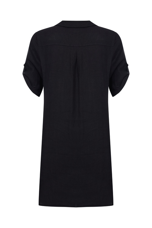  A FORM GÖMLEK YAKA MİNİ ELBİSE