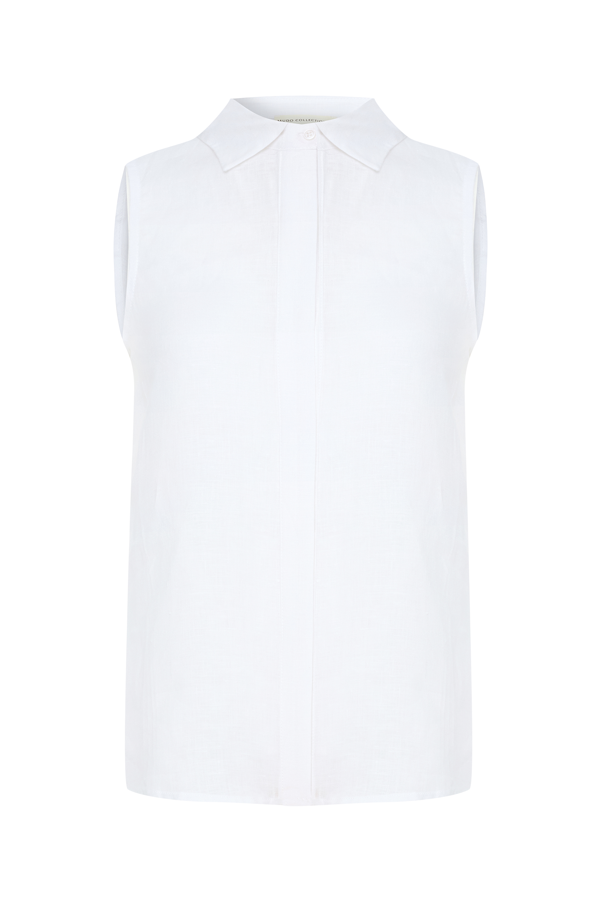 GİZLİ DÜĞMELİ KOLSUZ GÖMLEK