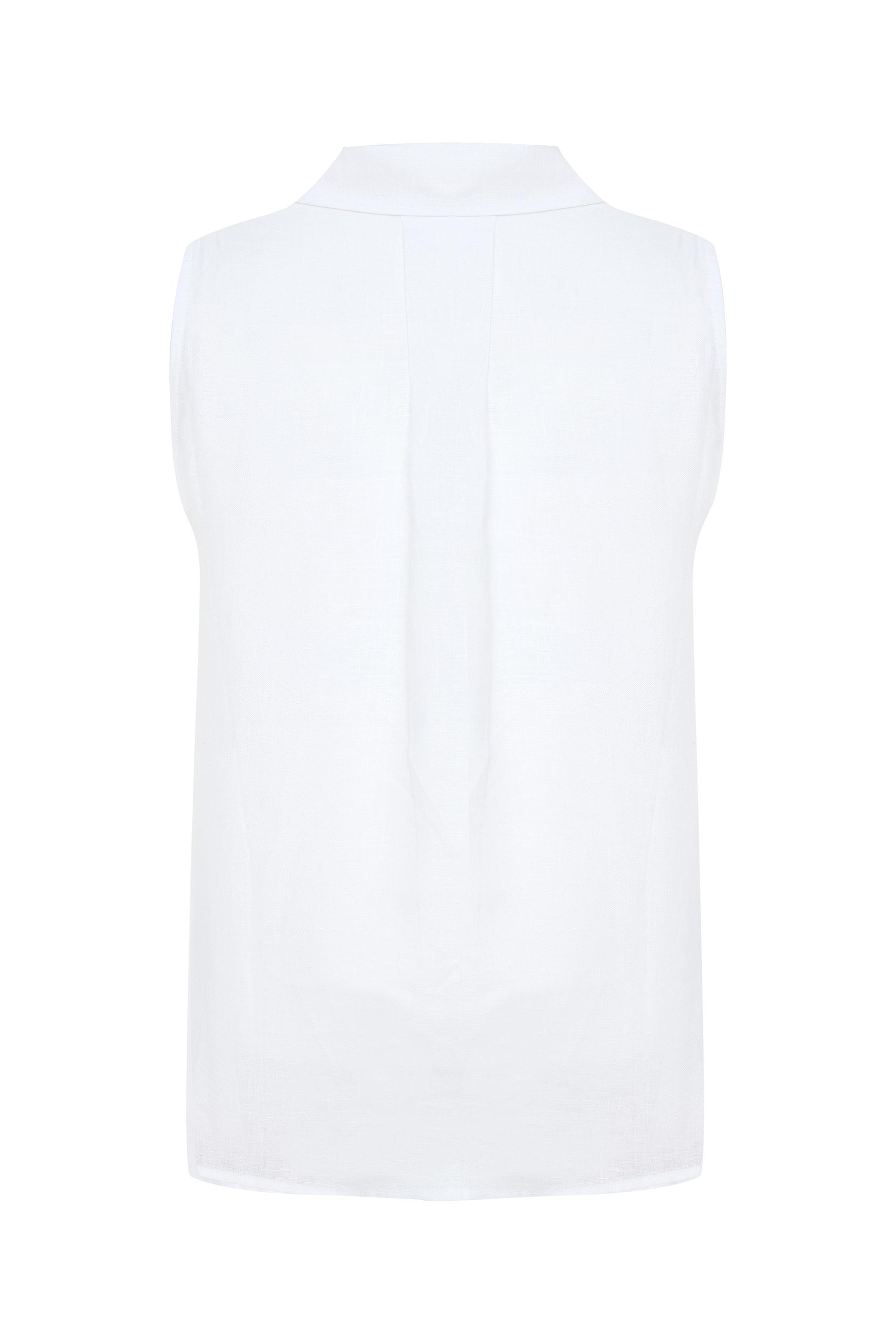 GİZLİ DÜĞMELİ KOLSUZ GÖMLEK