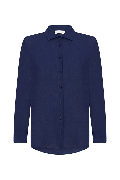  REGULAR FIT UZUN KOLLU KETEN GÖMLEK