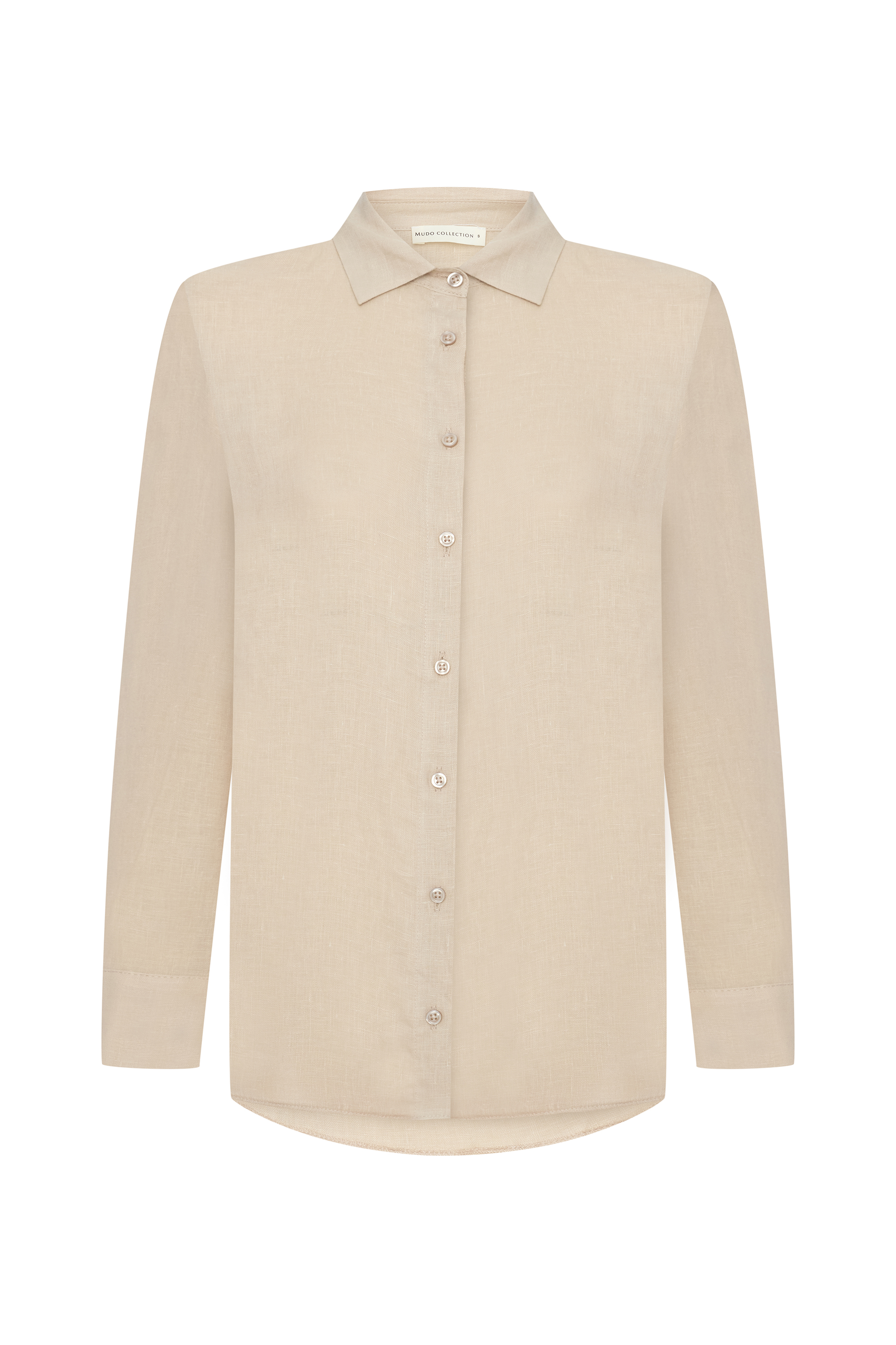 REGULAR FIT UZUN KOLLU KETEN GÖMLEK