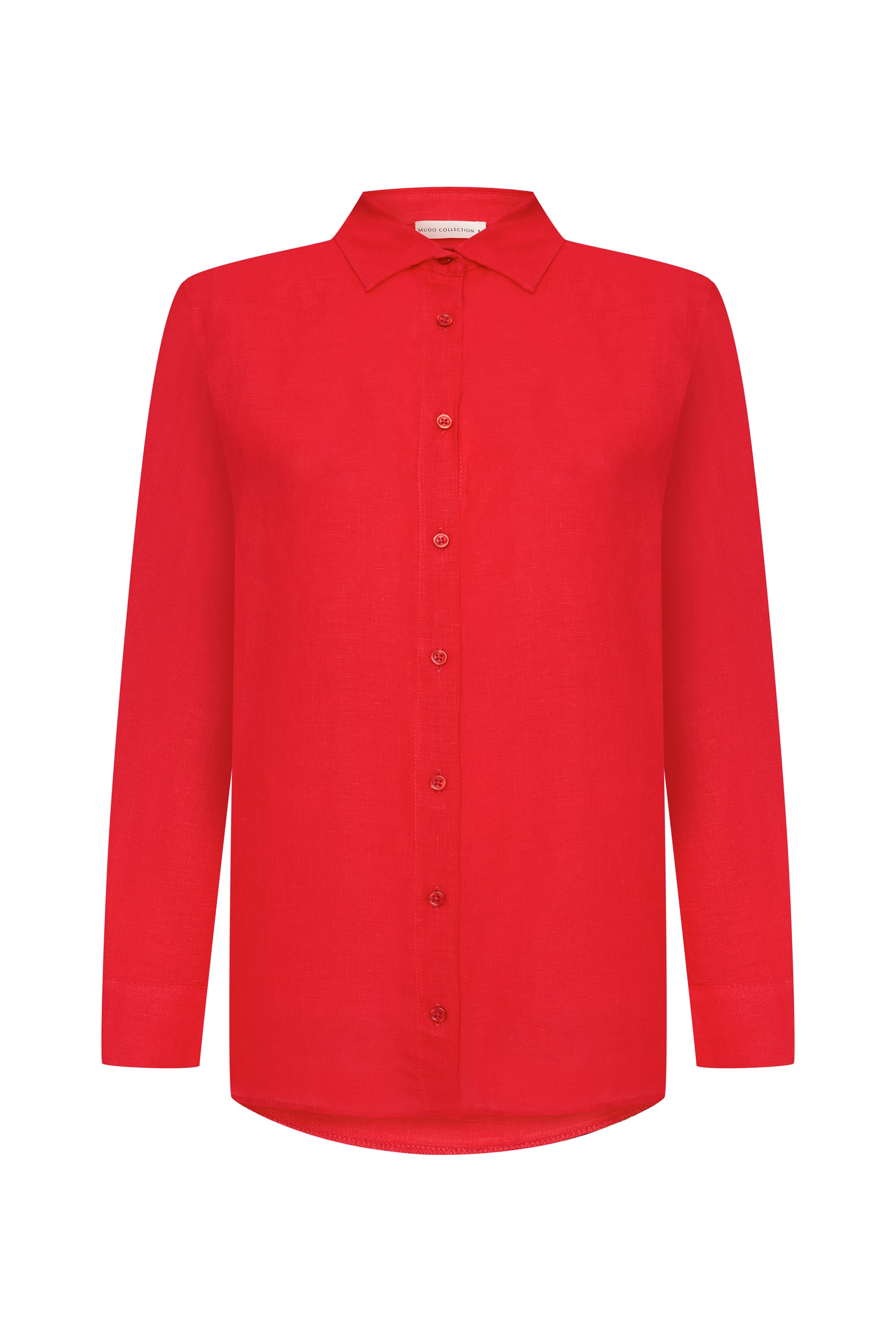 REGULAR FIT UZUN KOLLU KETEN GÖMLEK