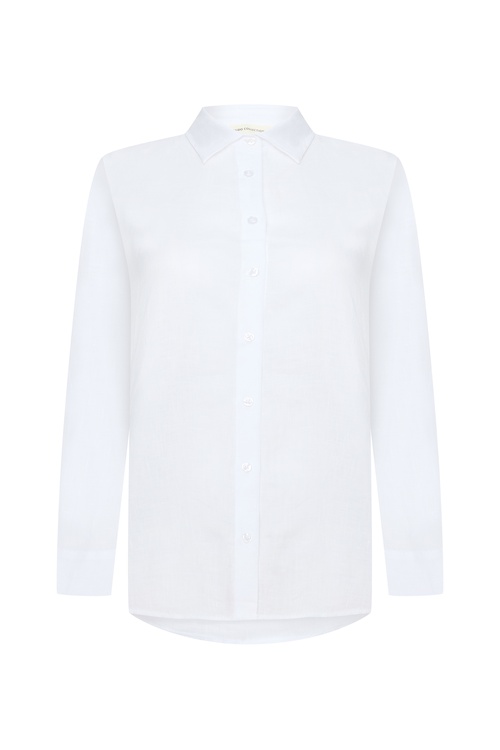  REGULAR FIT UZUN KOLLU KETEN GÖMLEK