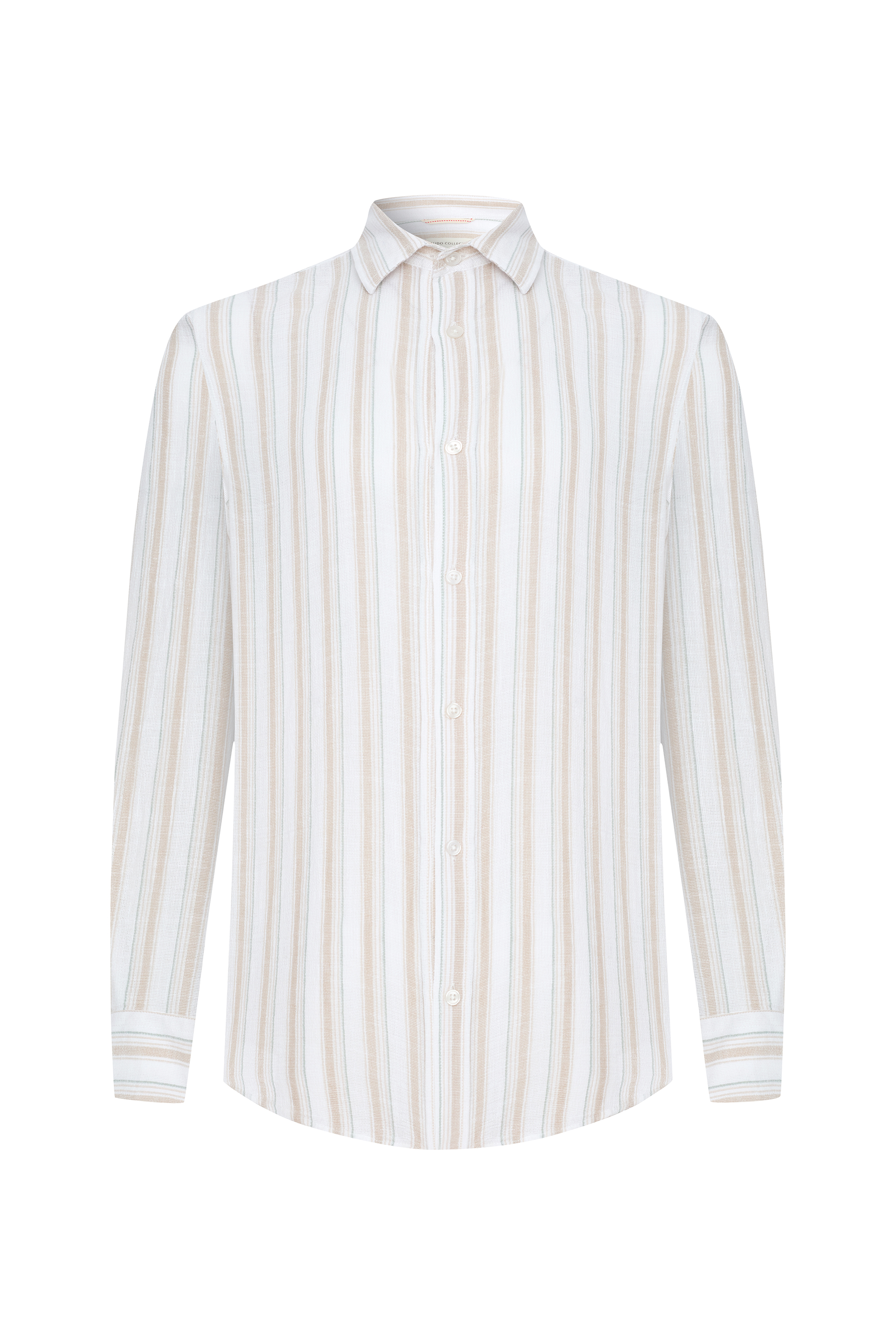 DOKULU ÇİZGİLİ REGULAR FIT GÖMLEK