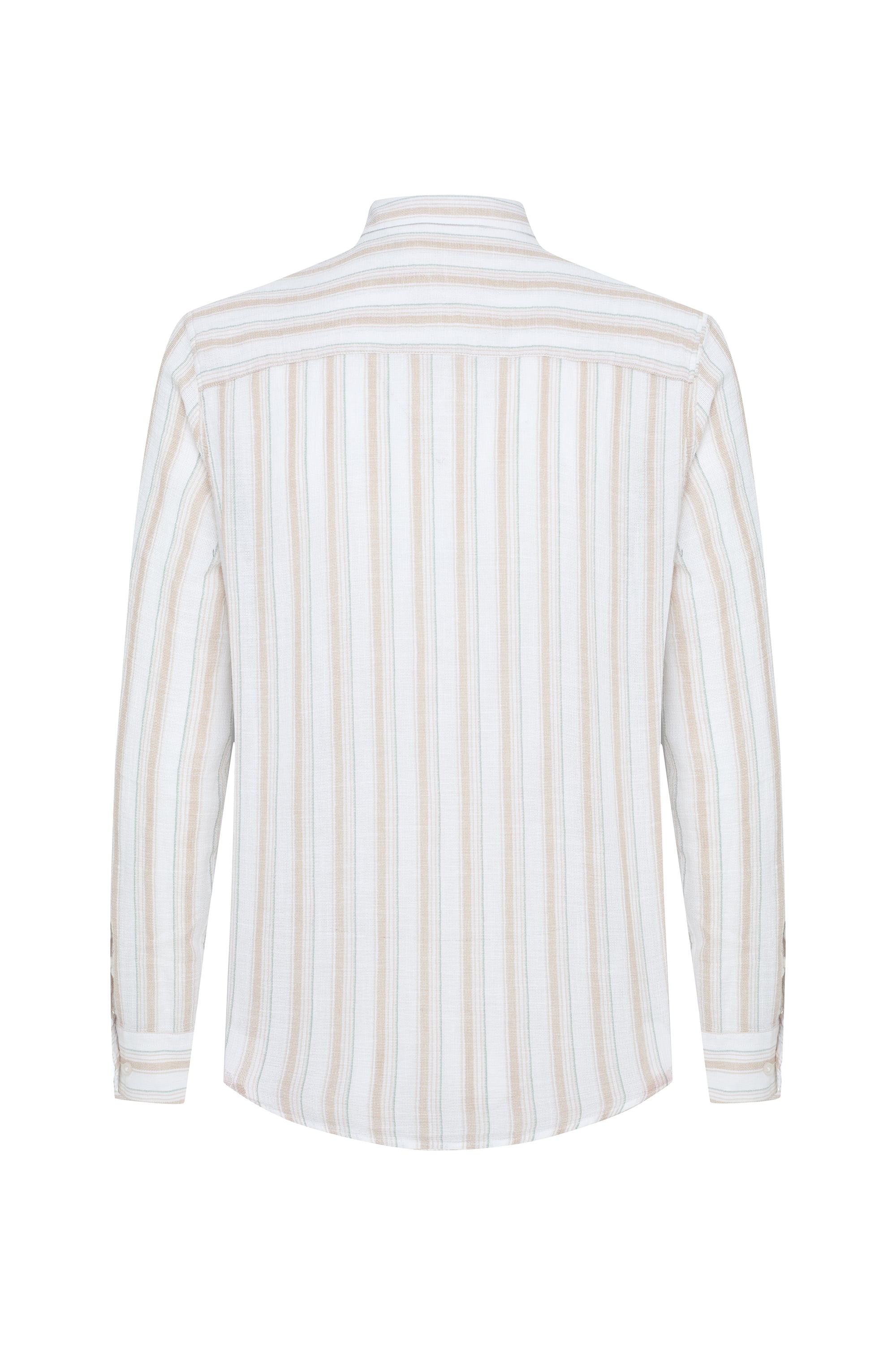 DOKULU ÇİZGİLİ REGULAR FIT GÖMLEK