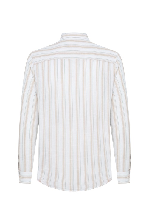  DOKULU ÇİZGİLİ REGULAR FIT GÖMLEK