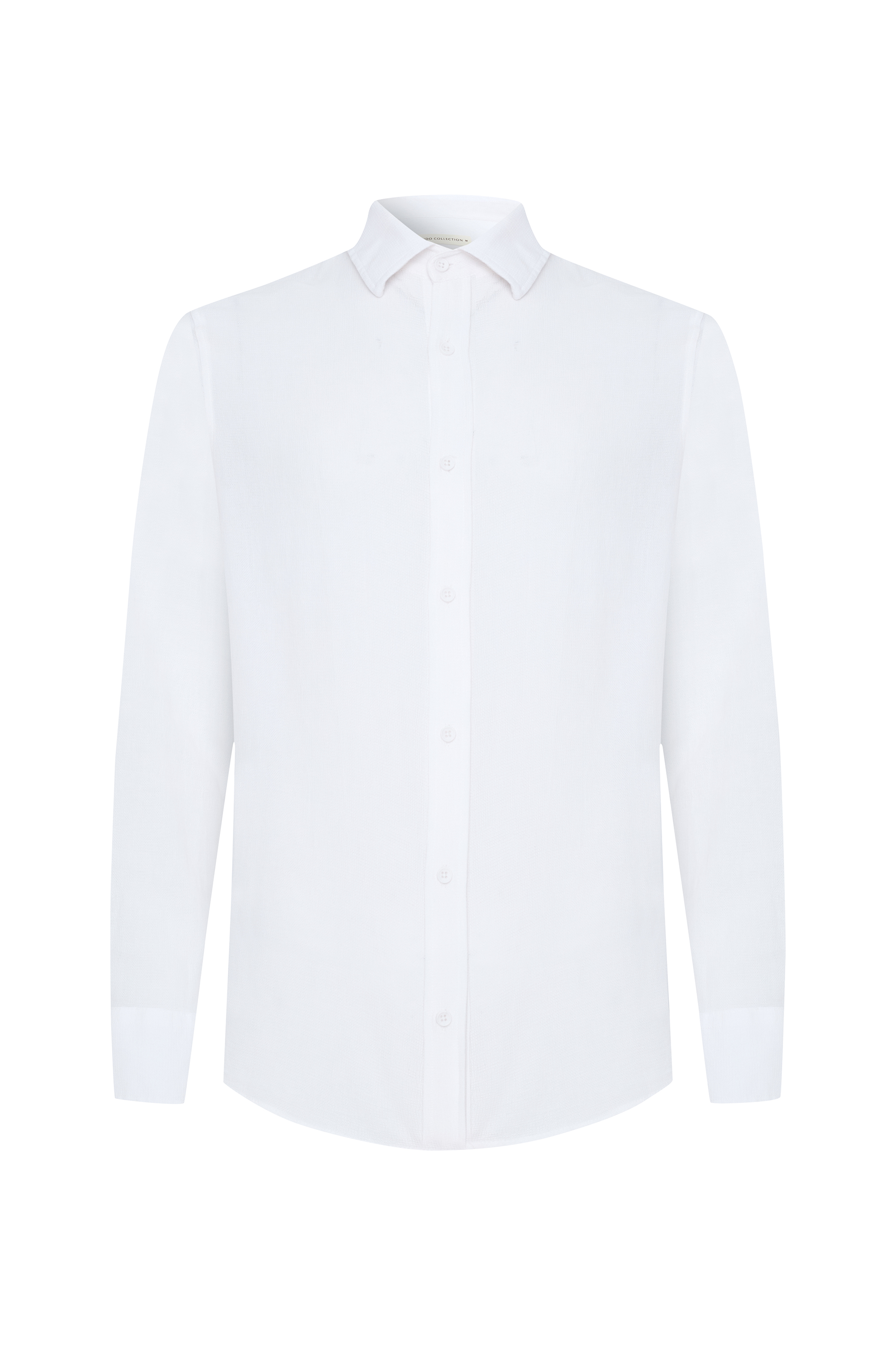 DOKULU REGULAR FIT UZUN KOLLU GÖMLEK