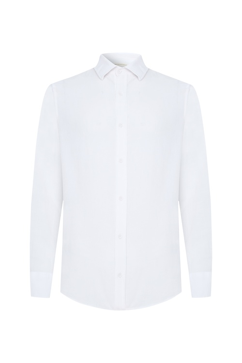  DOKULU REGULAR FIT UZUN KOLLU GÖMLEK