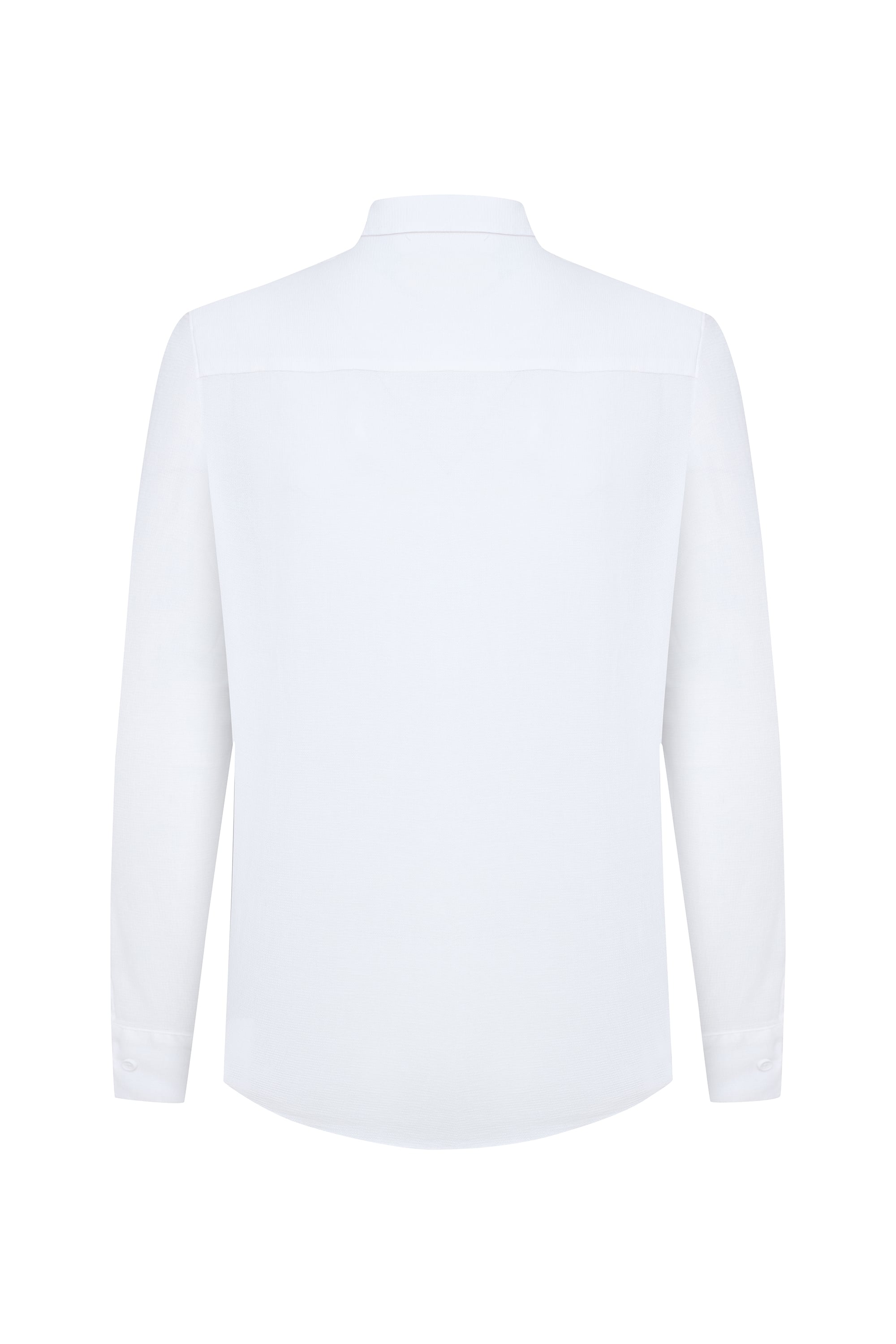 DOKULU REGULAR FIT UZUN KOLLU GÖMLEK