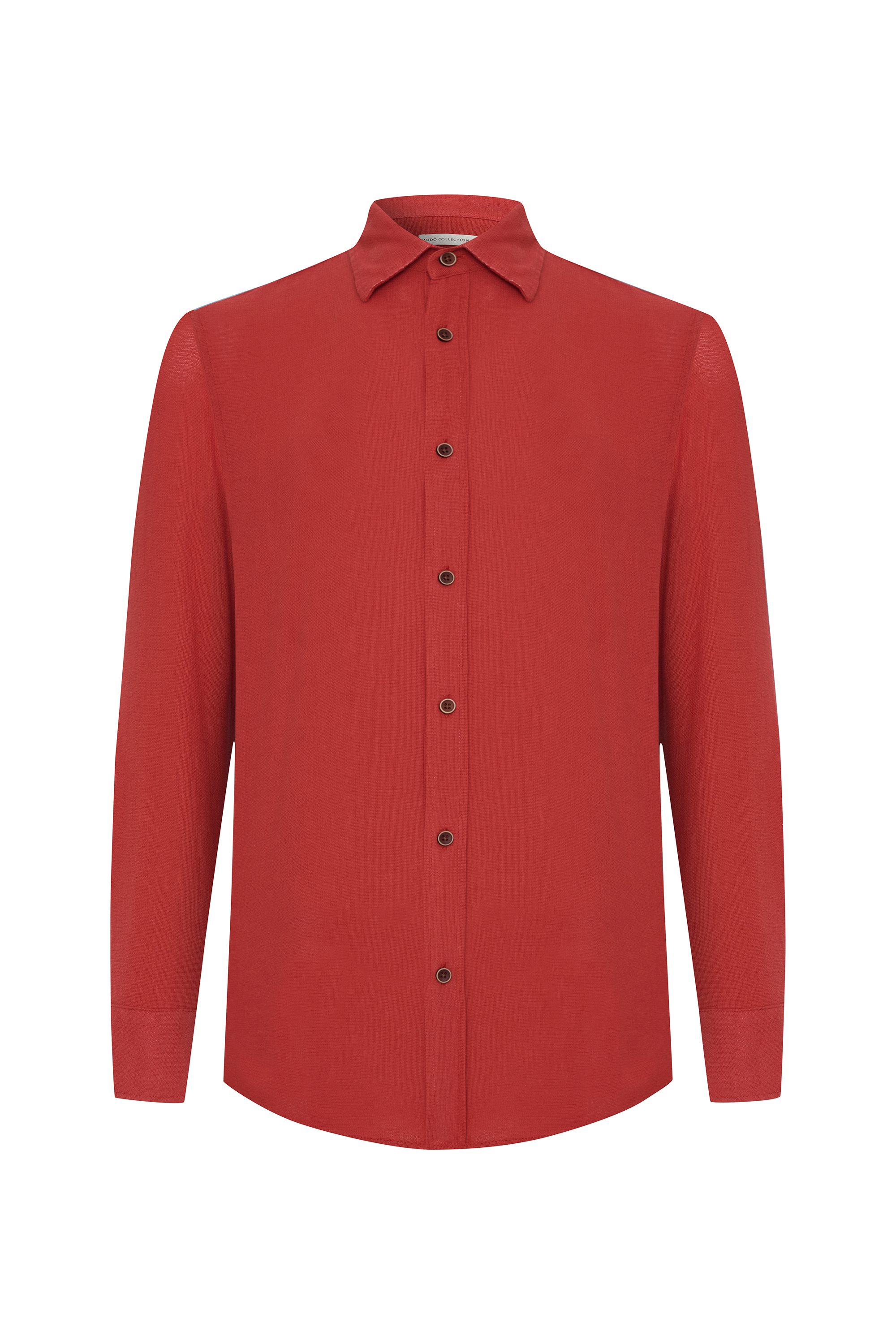 DOKULU REGULAR FIT UZUN KOLLU GÖMLEK