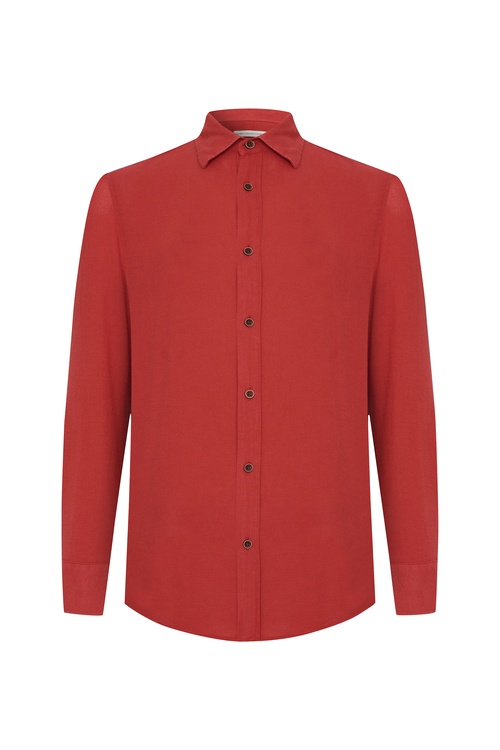  DOKULU REGULAR FIT UZUN KOLLU GÖMLEK