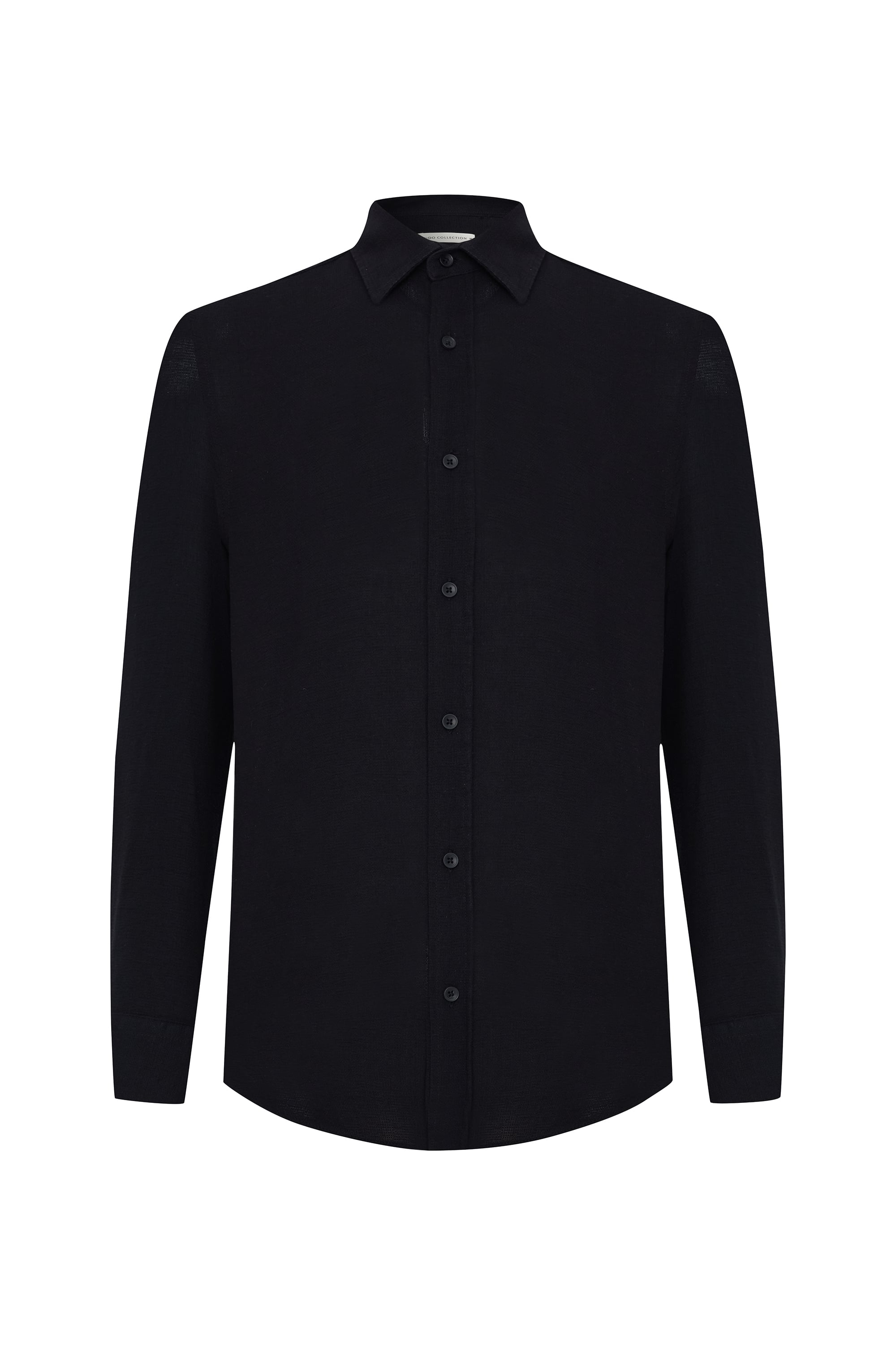 DOKULU REGULAR FIT UZUN KOLLU GÖMLEK