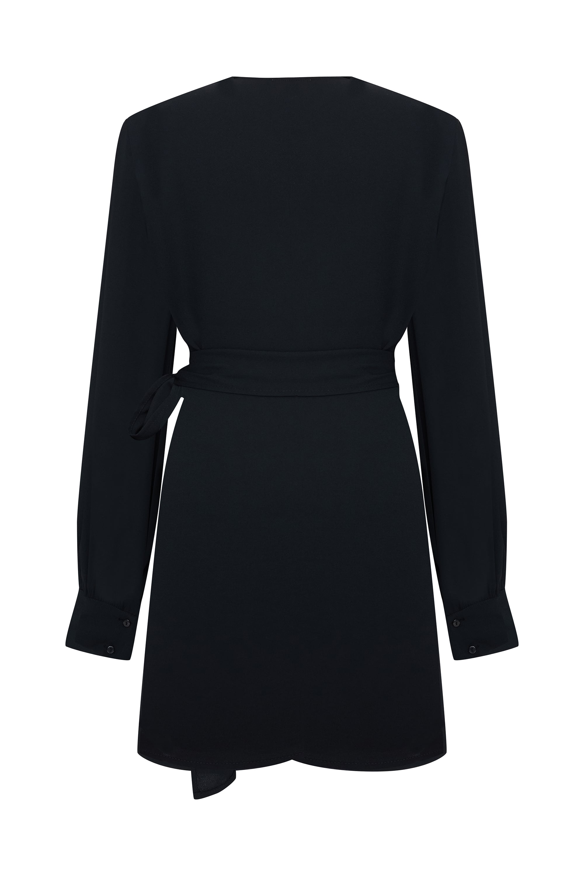 BAĞLAMALI ANVELOP V YAKA MİNİ ELBİSE