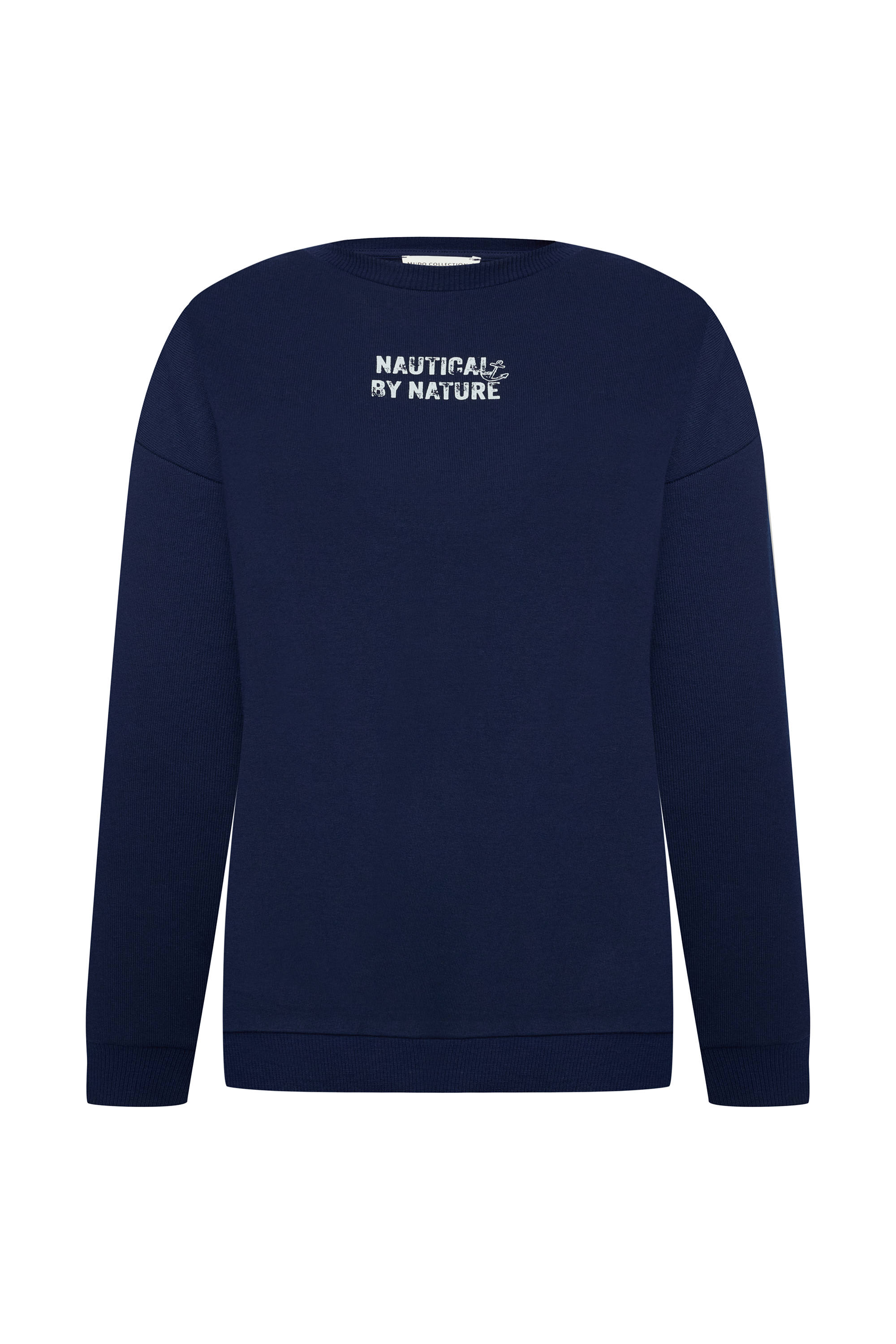 MARİN BASKILI BİSİKLET YAKA SWEATSHIRT