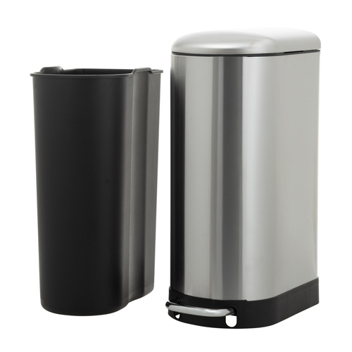  5FIVE BOHO İNCE PEDALLI ÇÖP KOVASI INOX 30 LT