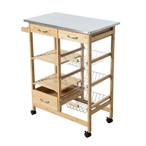  BOHO ÇELİK TEZGAHLI MUTFAK SERVİS ARABASI