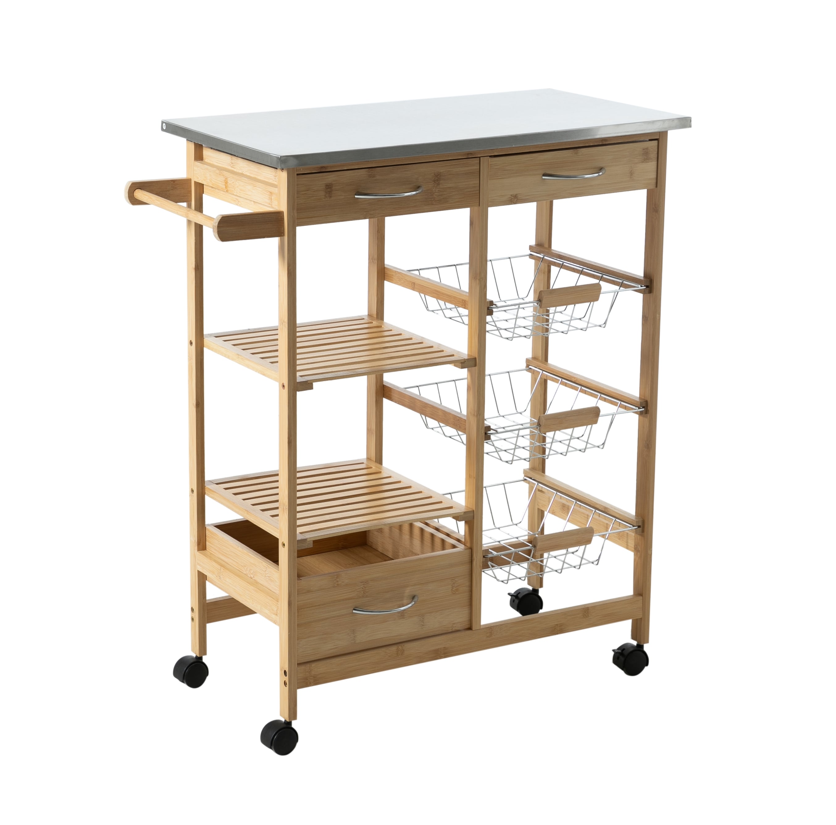 BOHO ÇELİK TEZGAHLI MUTFAK SERVİS ARABASI