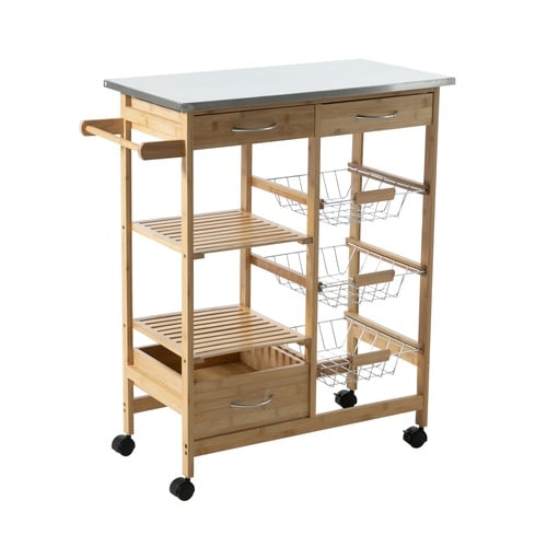  BOHO ÇELİK TEZGAHLI MUTFAK SERVİS ARABASI